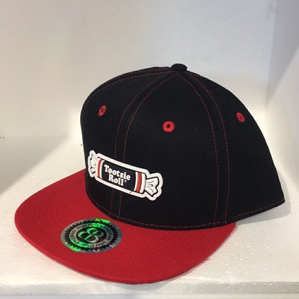 Awesome tootsie roll hat, logo, front and back from Brisco brand